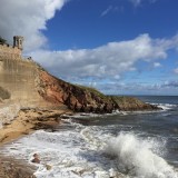 St Adrian's beach and Castle Walk